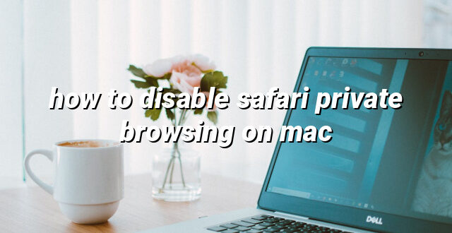 how to disable safari private browsing on mac