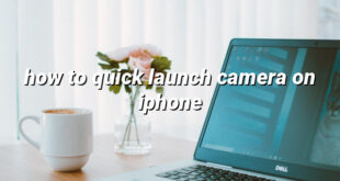 how to quick launch camera on iphone