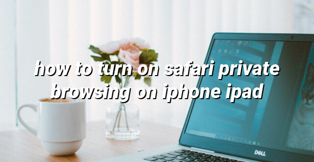 how to turn on safari private browsing on iphone ipad