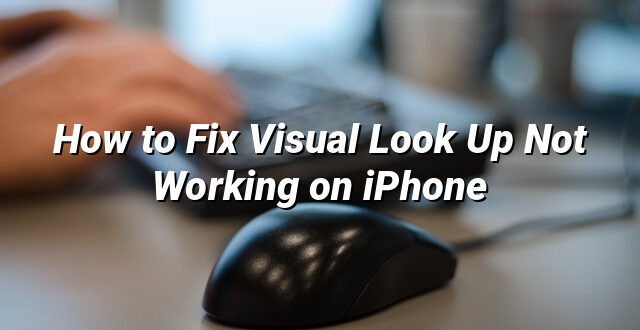 How to Fix Visual Look Up Not Working on iPhone