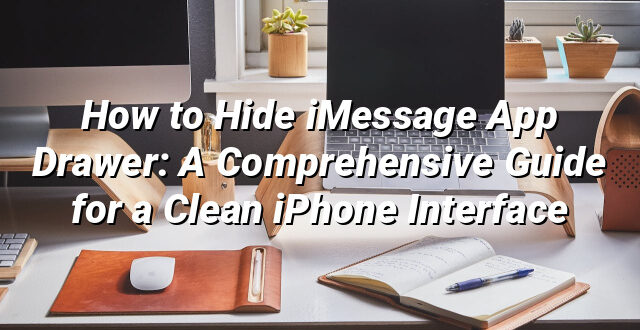 How to Hide iMessage App Drawer: A Comprehensive Guide for a Clean iPhone Interface