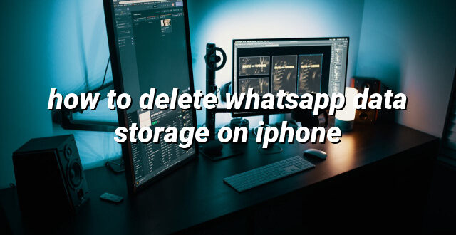 how to delete whatsapp data storage on iphone