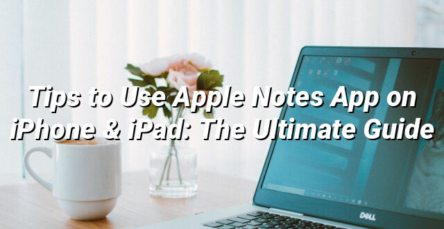 Tips to Use Apple Notes App on iPhone & iPad: The Ultimate Guide