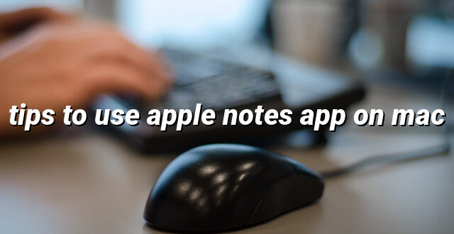 tips to use apple notes app on mac