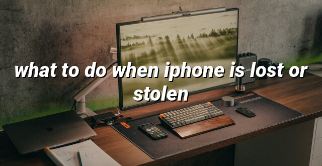 what to do when iphone is lost or stolen